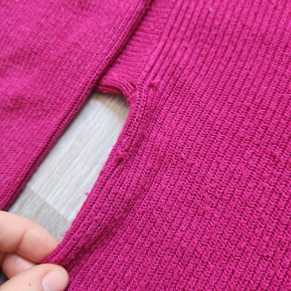 Chelsea & Theodore Purple Cashmere Blend Sweater Long Sleeve Round Hem Knit Sz L - Picture 3 of 9